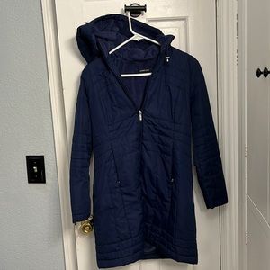 Midnight blue coat w/detachable hood